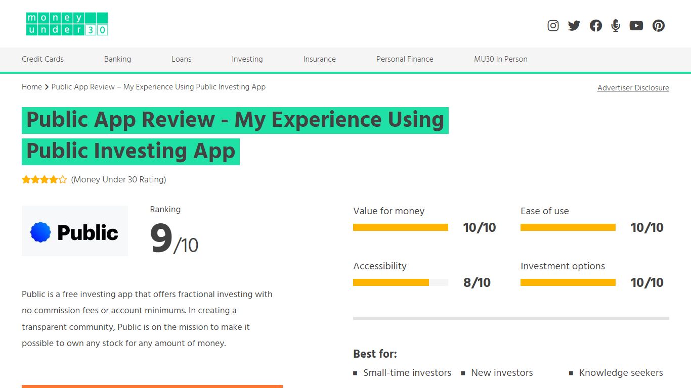 Public App Review - My Experience Using It | MoneyUnder30