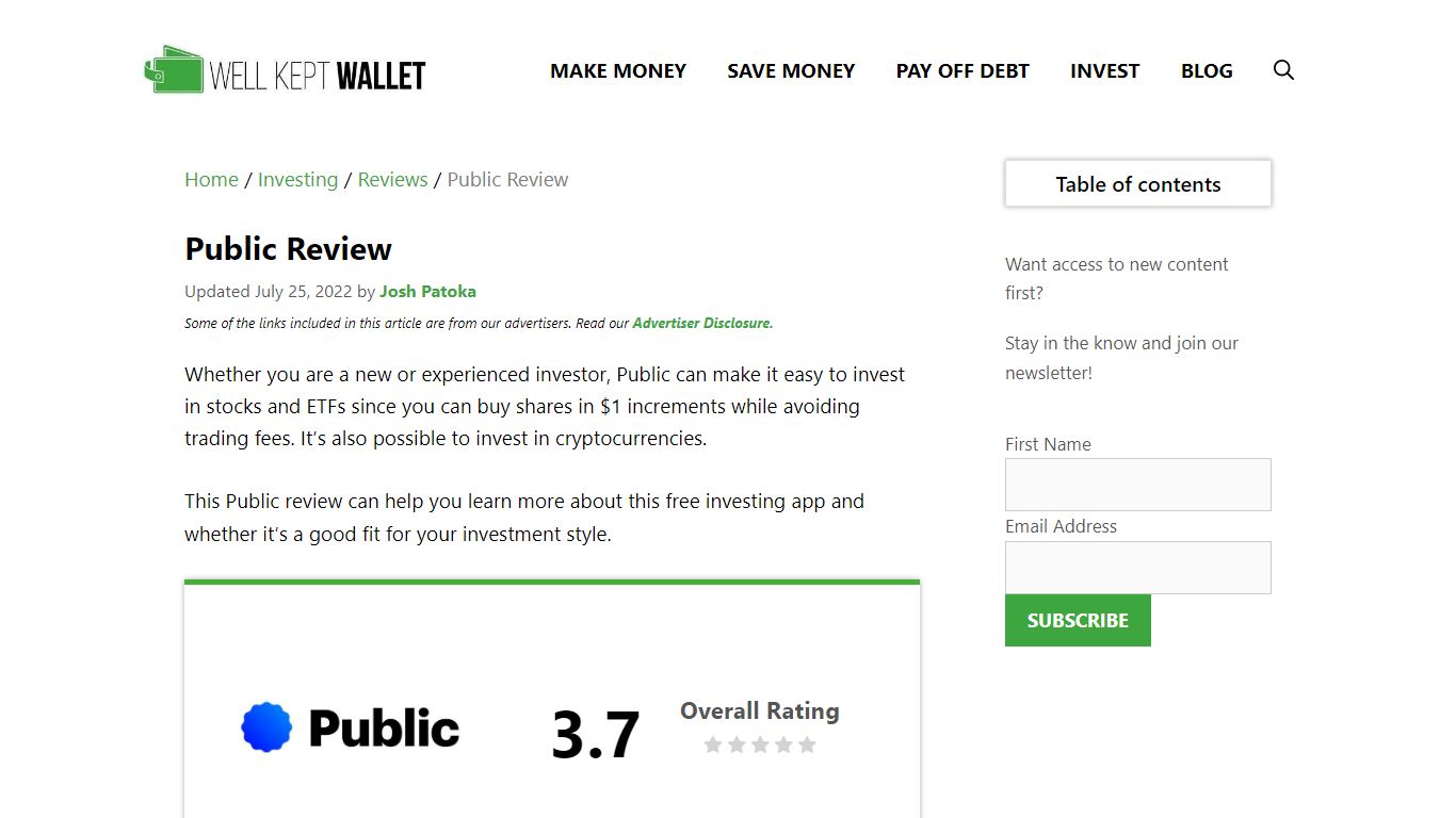 Public Review 2022: Is This Free Investing App Worth It? - Well Kept Wallet